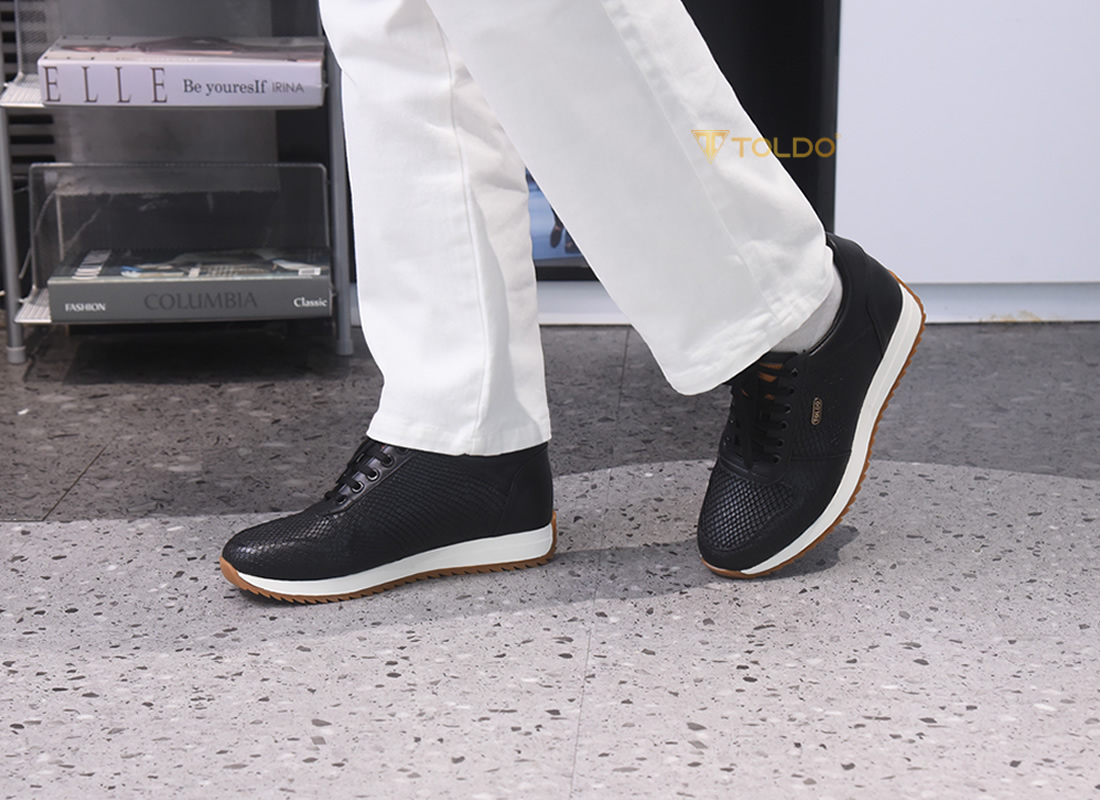 Giày cao nam 8cm da thật cao cấp 7